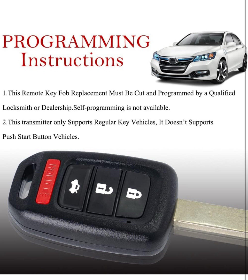 Key Fob Remote Replacement Fits for Honda Accord 2013 2014 2015 / Civic 2014-...6