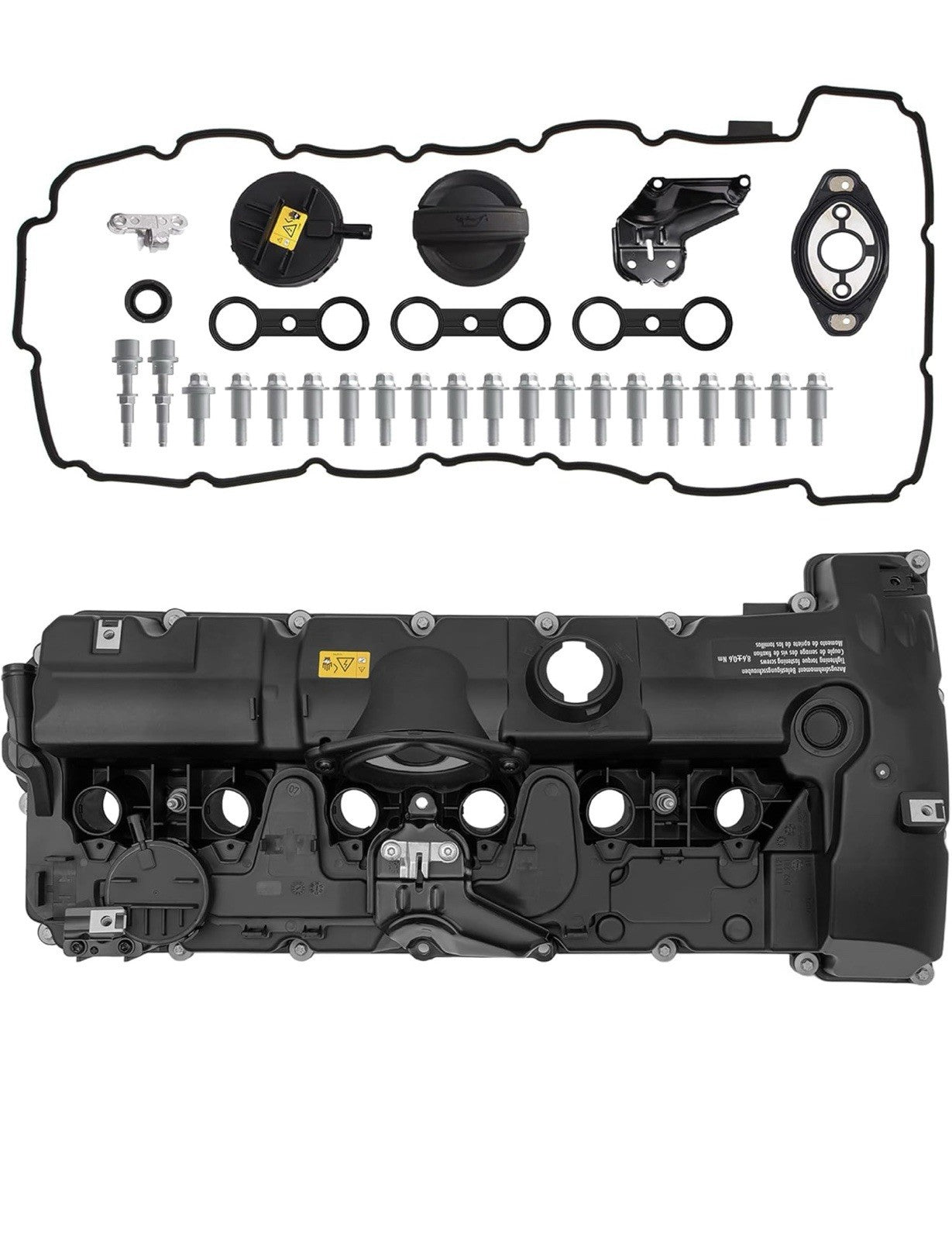 11127552281 Engine Valve Cover w/Gasket & Bolts Compatible with BMW E70 E82 E900
