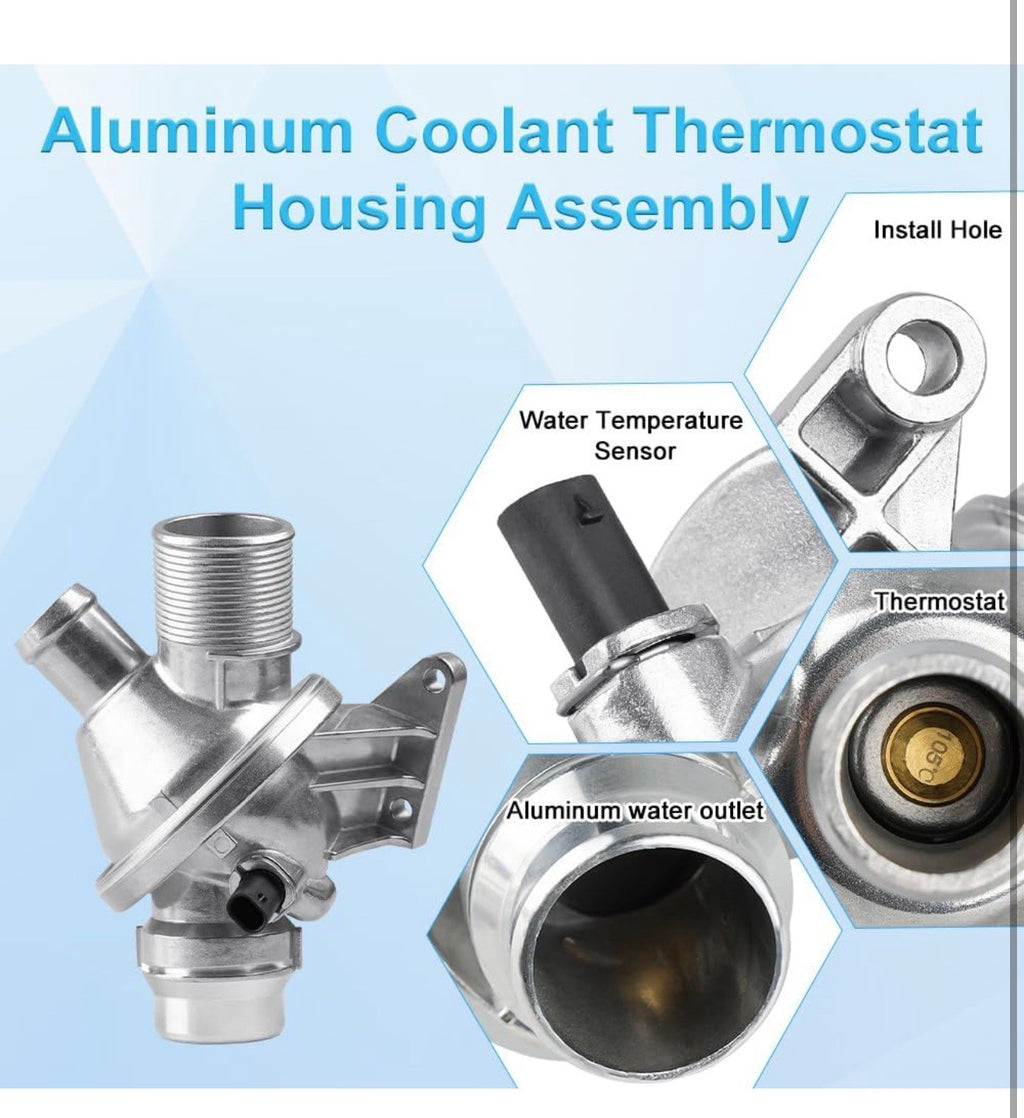 Aluminium Engine Coolant Thermostat Housing Compatible with 2012-2016BMW 220iN201