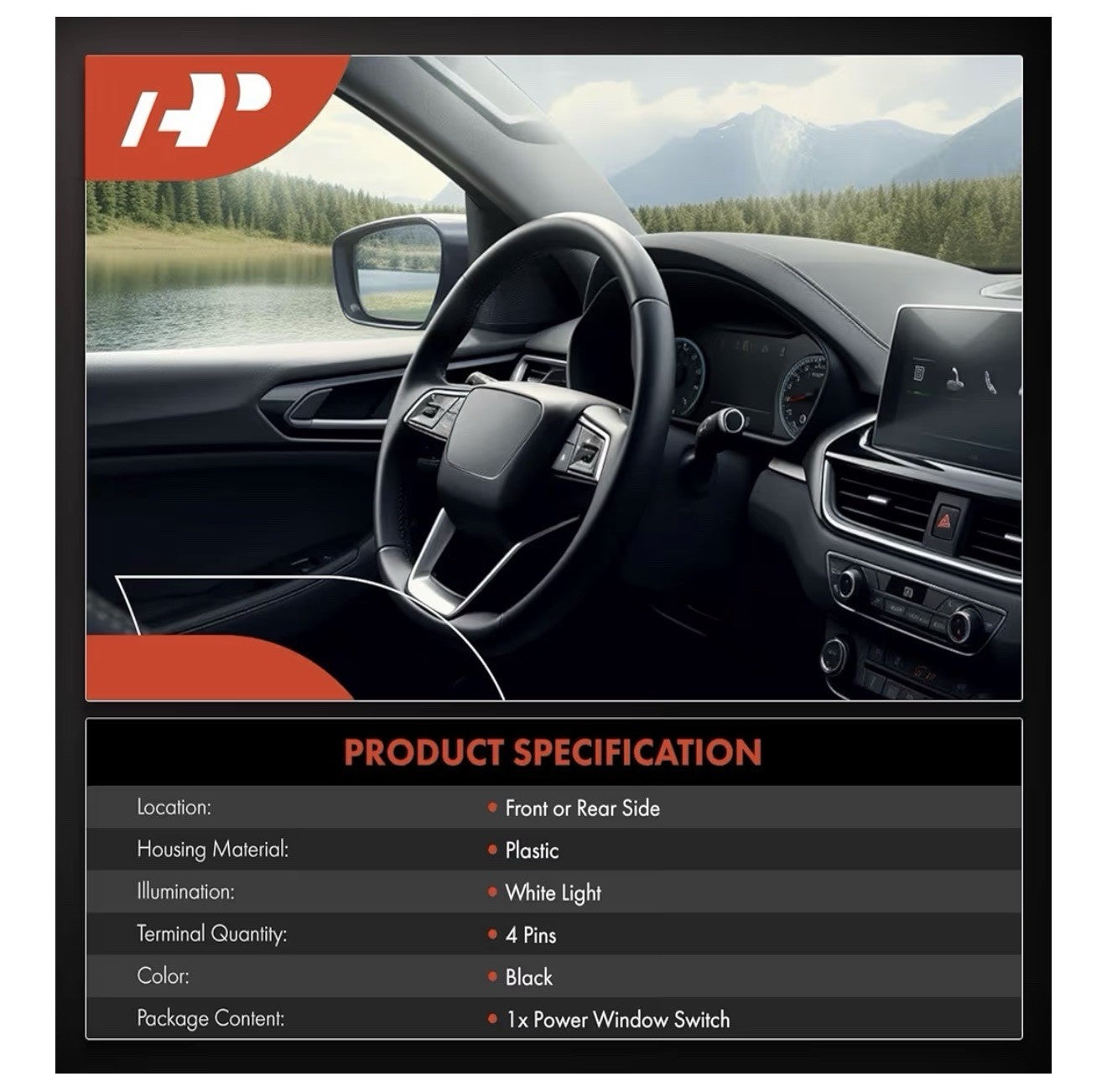  Power Window Switch Compatible with Porsche 911 2012 2013 2014 2016, Cayenne 1