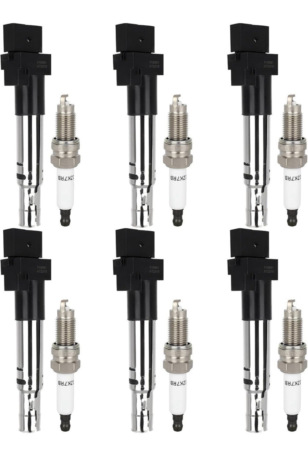 6 ignition coils with 6 iridium Spark Plugs for Porsche 2003-2011 Cayenne 3.60