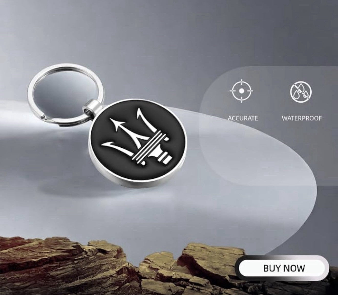 1pc For Maserati Car Keychain Keyring,Key Chain Key Ring Replacement for Key 2