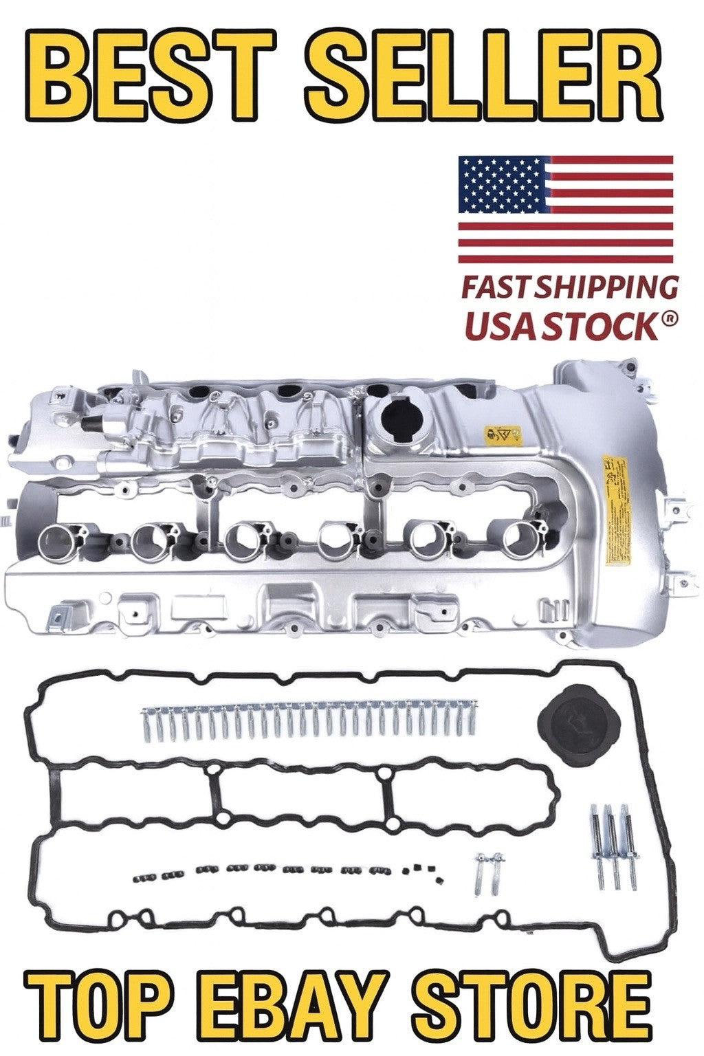 Aluminum Valve Cover 11127565286 11127565284 for BMW 335i xDrive 535xi 740i X6 Z0