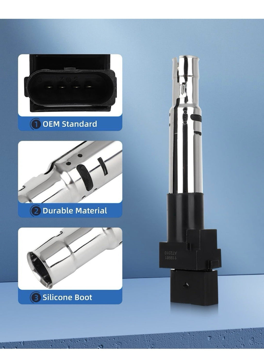 6 ignition coils with 6 iridium Spark Plugs for Porsche 2003-2011 Cayenne 3.61