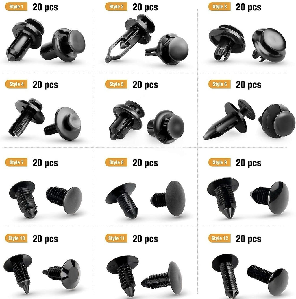 GOOACC - GRC-33 240PCS Bumper Retainer Clips Car Plastic Rivets Fasteners Pus...3