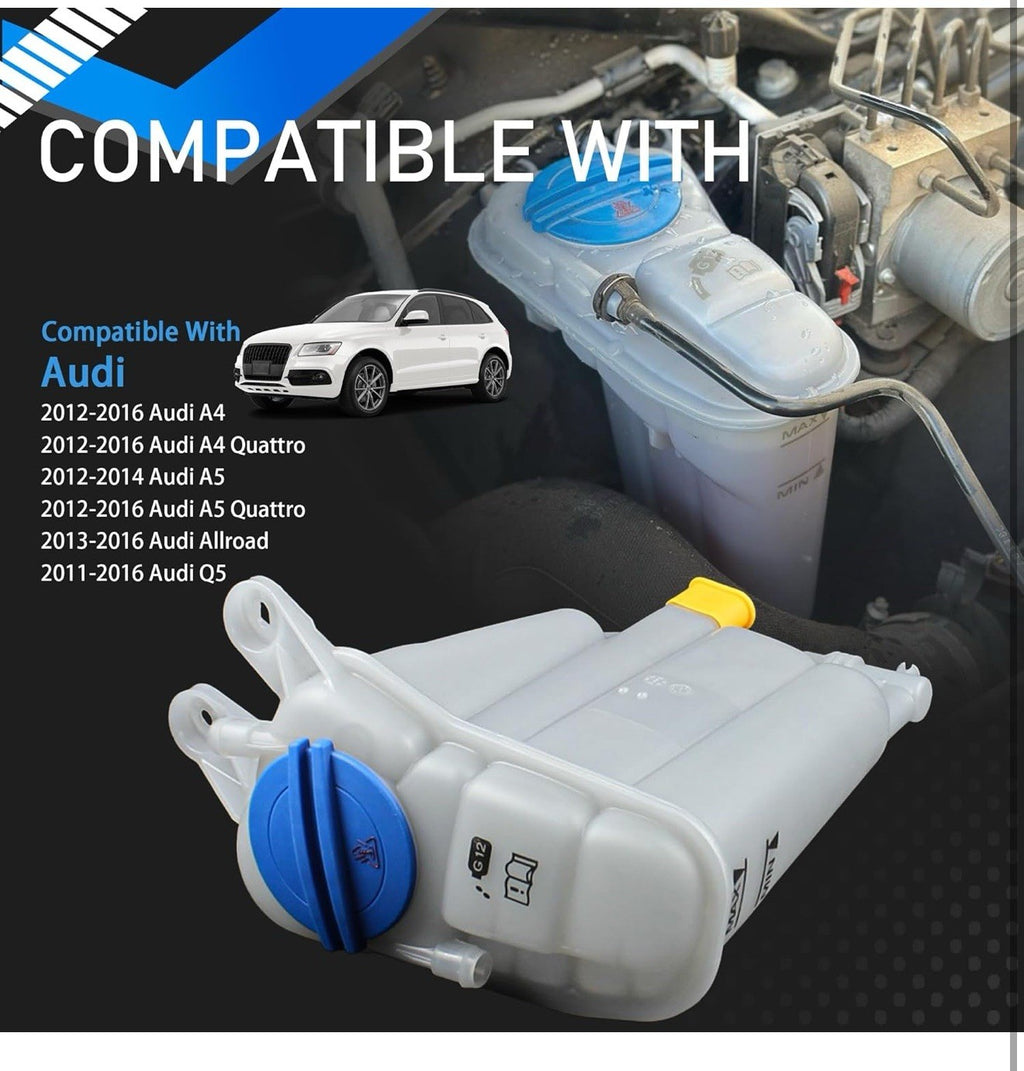 Engine Coolant Reservoir Tank 8K0121403Q Compatible with 2012-2016 Audi A4 A5 1