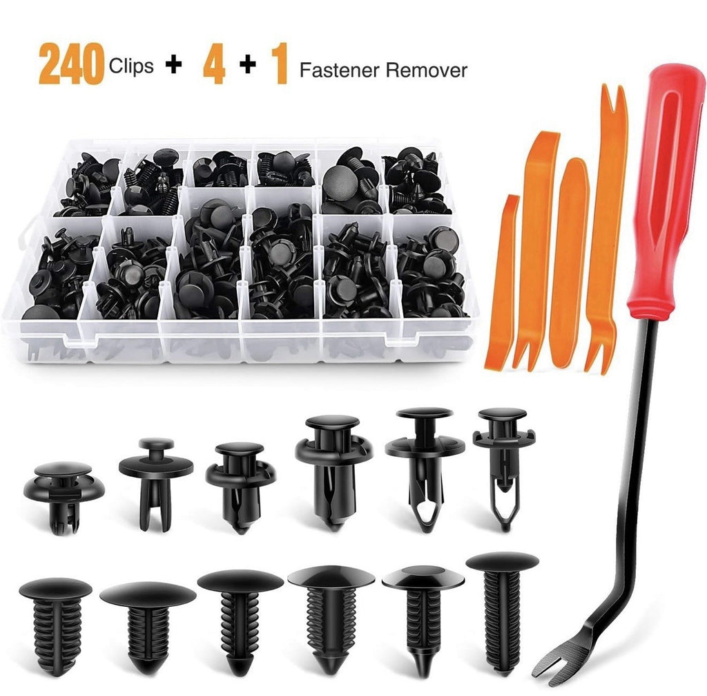 GOOACC - GRC-33 240PCS Bumper Retainer Clips Car Plastic Rivets Fasteners Pus...1