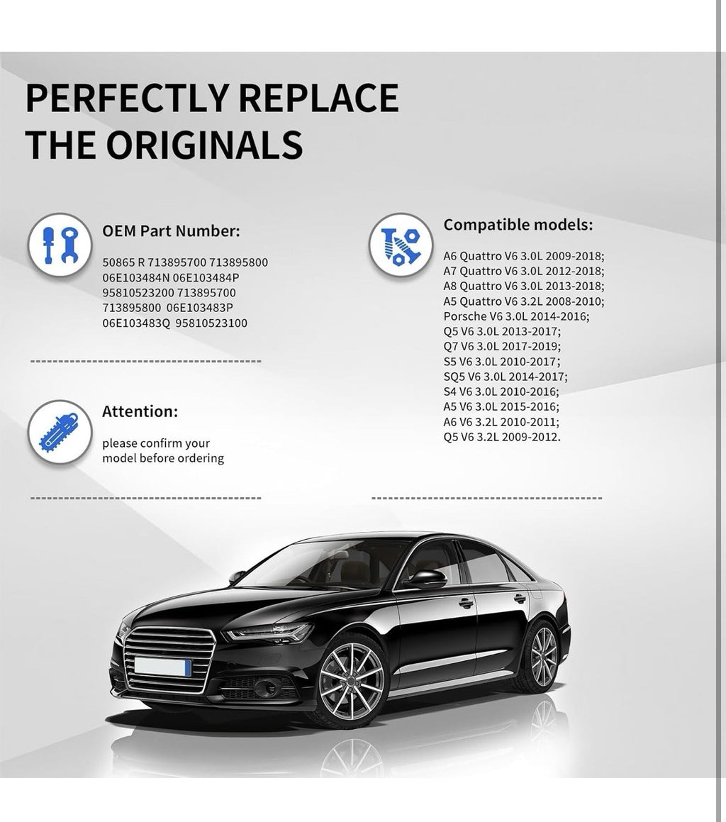 Engine Valve Cover Gasket Right and Left Set for Audi A6 Quattro S5 A8 Quattr...3