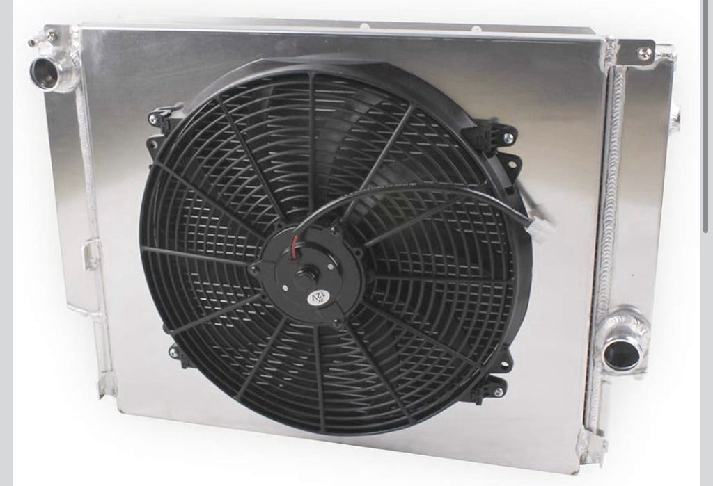 2 Rows Aluminum Radiator&Shroud&Fan for 1992-1999 BMW E36 M3/Z3/325TD/3201