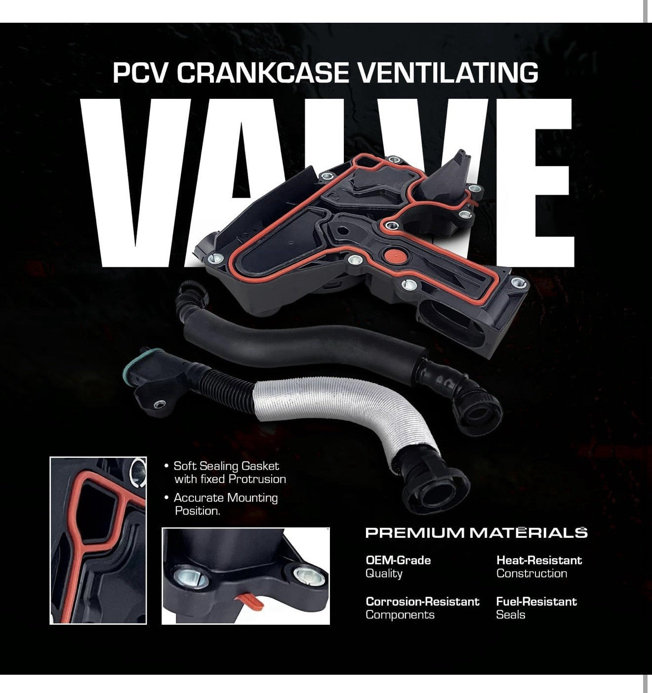 PCV Crankcase Vent Valve Breather Hose Kit - Compatible with Audi VW 2.0L Tur...5