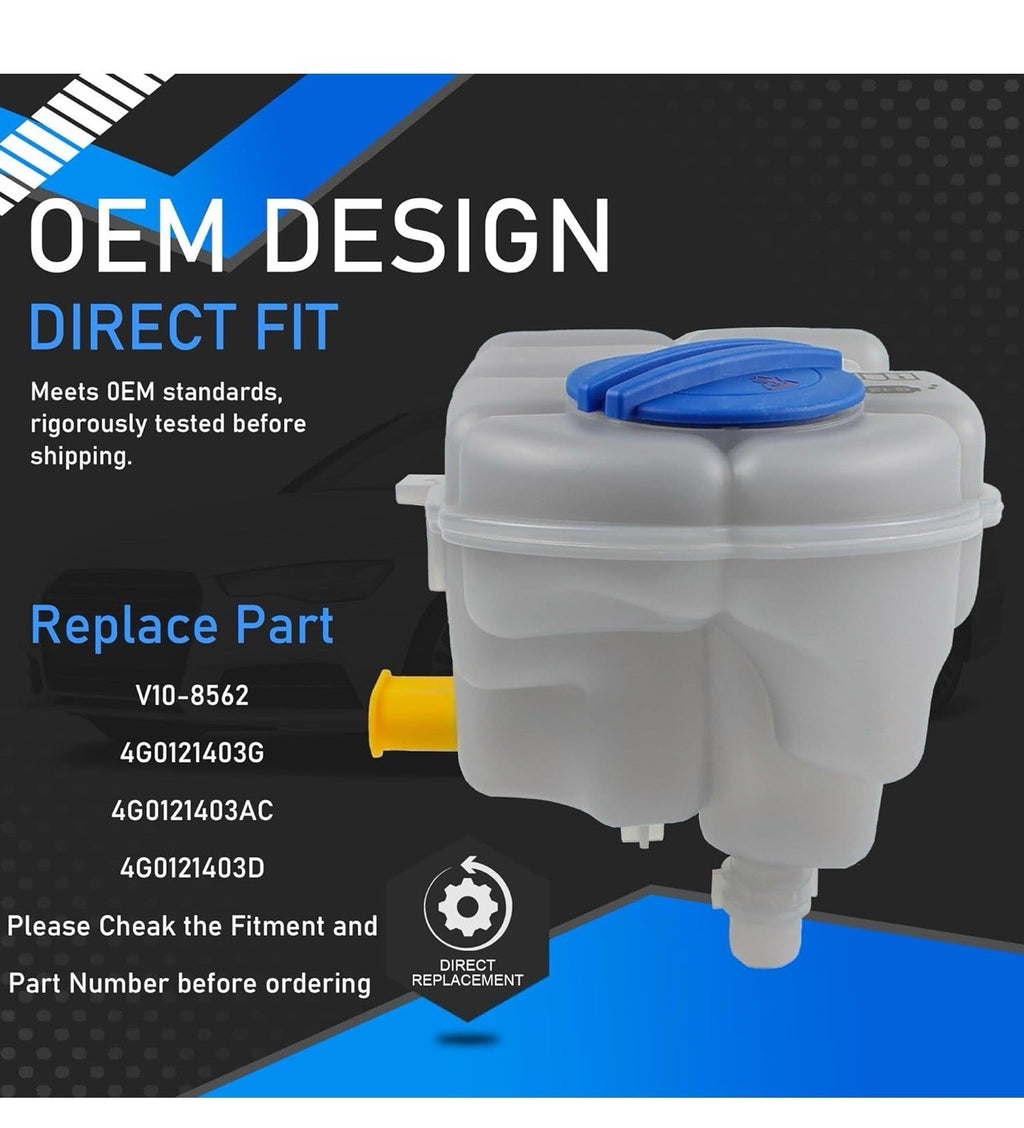 4G0121403G Engine Coolant Reservoir Tank with Sensor & Cap Compatible with 3