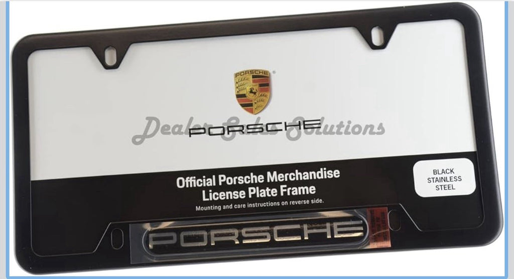 Genuine Oem Stainless Steel Nameplate License Frame Matte Black Finish0