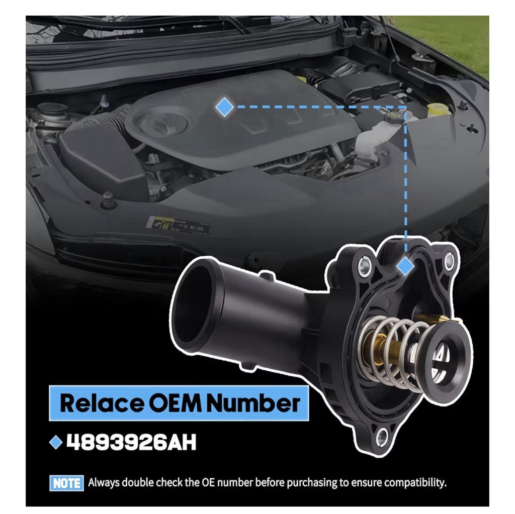 16-25 DODGE JEEP RAM RADIATOR THERMOSTAT & HOUSING  4893926AH4