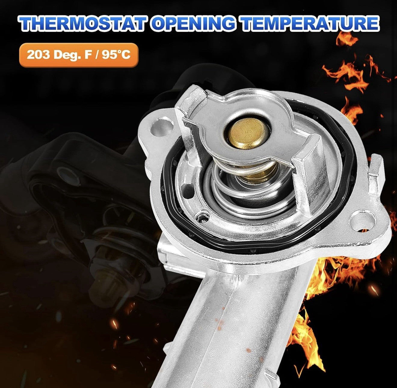 Upgrade Aluminium Thermostat Housing Compatible with Dodge Jeep 3.6 3.6L - 2011-3