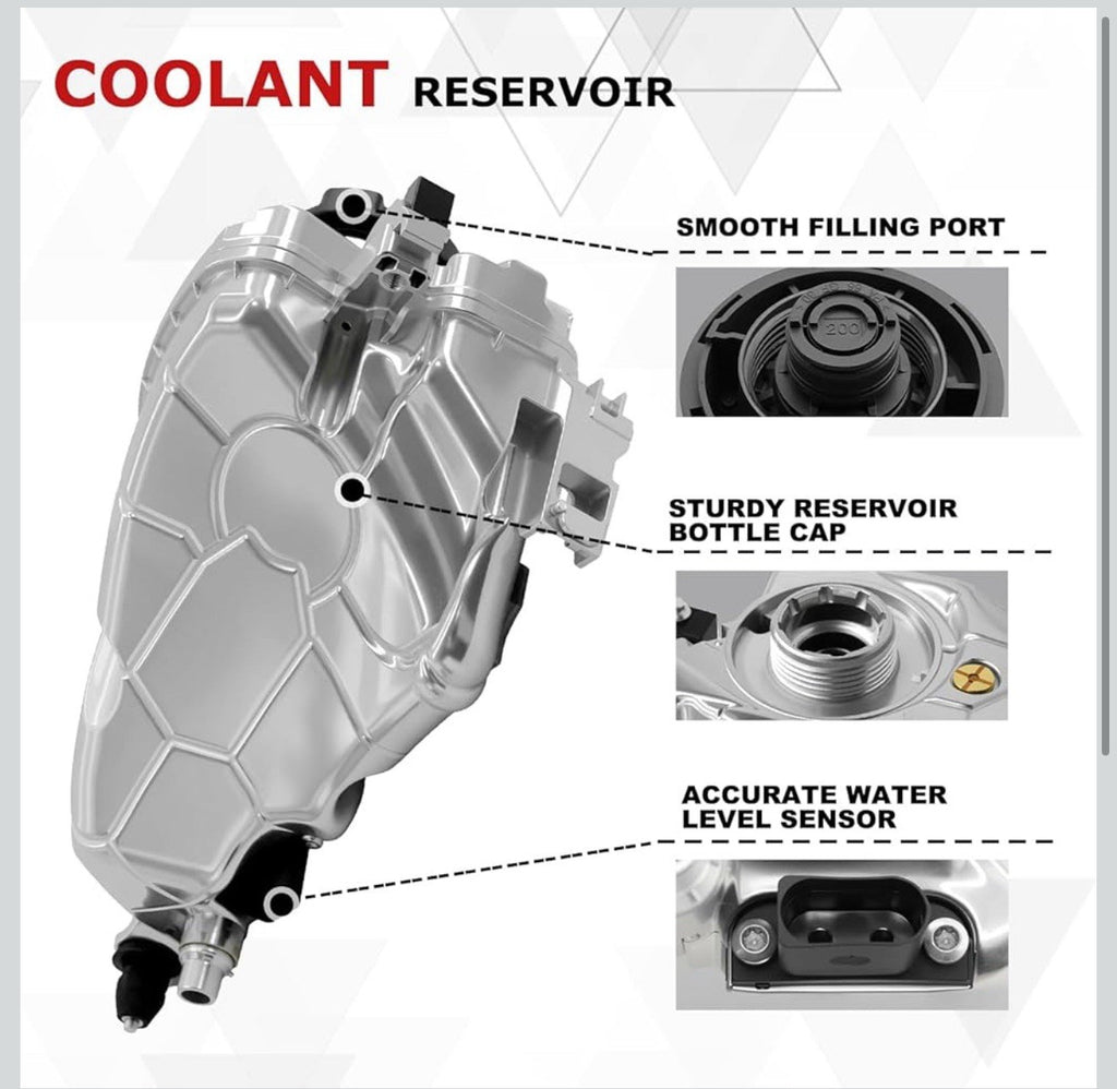 Aluminum Coolant Reservoir Expansion Tank for BMW 530e 530i 540i 740i 740e1