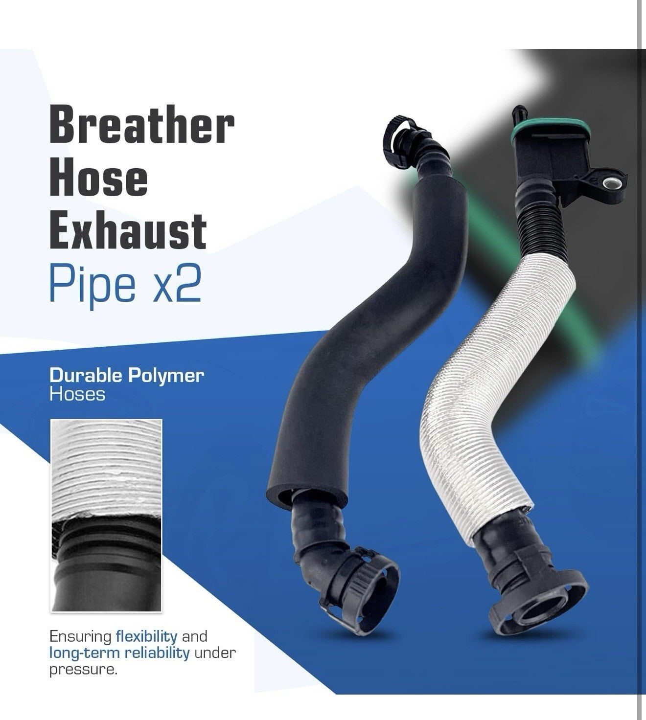 PCV Crankcase Vent Valve Breather Hose Kit - Compatible with Audi VW 2.0L Tur...3