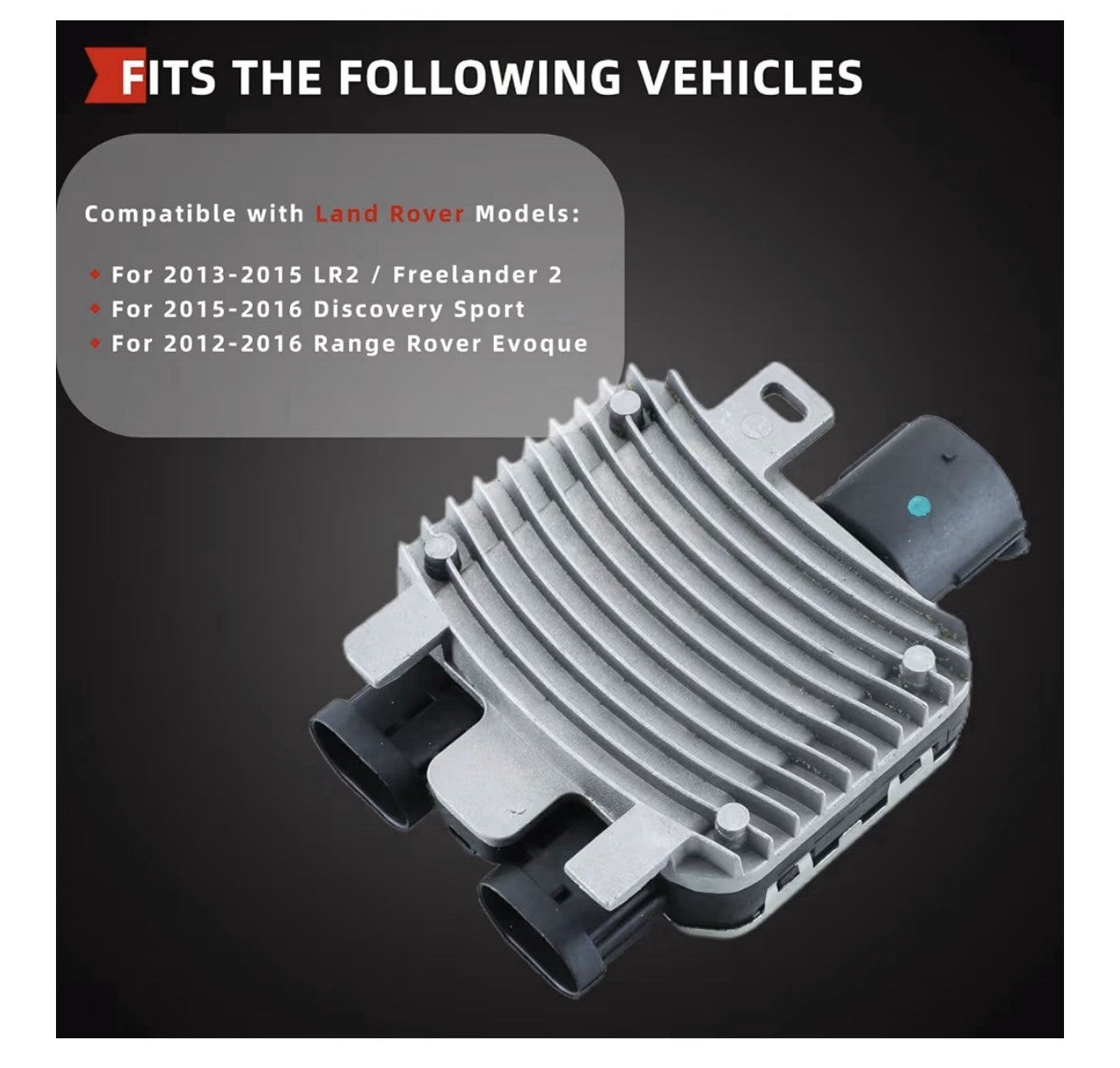 Fan Control Module for 2012 2013 - 2016 Land Rover Range Rover Evoque LR0452481
