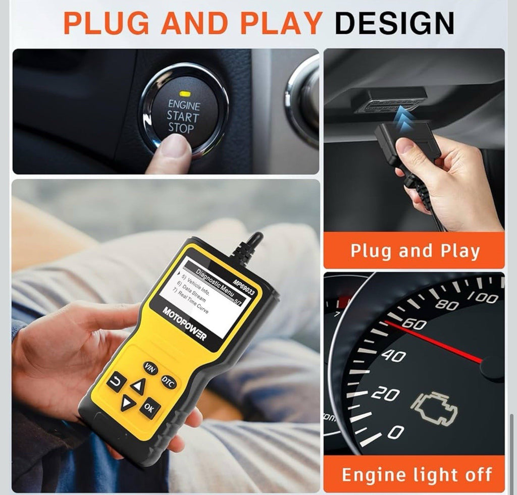 MOTOPOWER MP69033 Car OBD2 Scanner Code Reader Engine Fault Scanner CAN Diagnost7