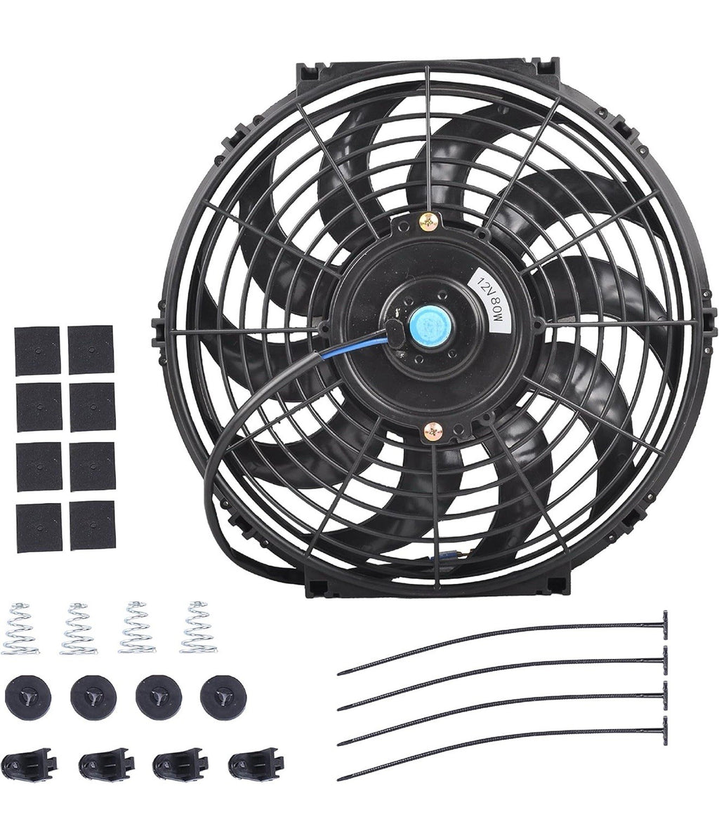 12" 12 Inch 80W 12V Universal Push / Pull Car Electric Slim Radiator Cooling Fan0