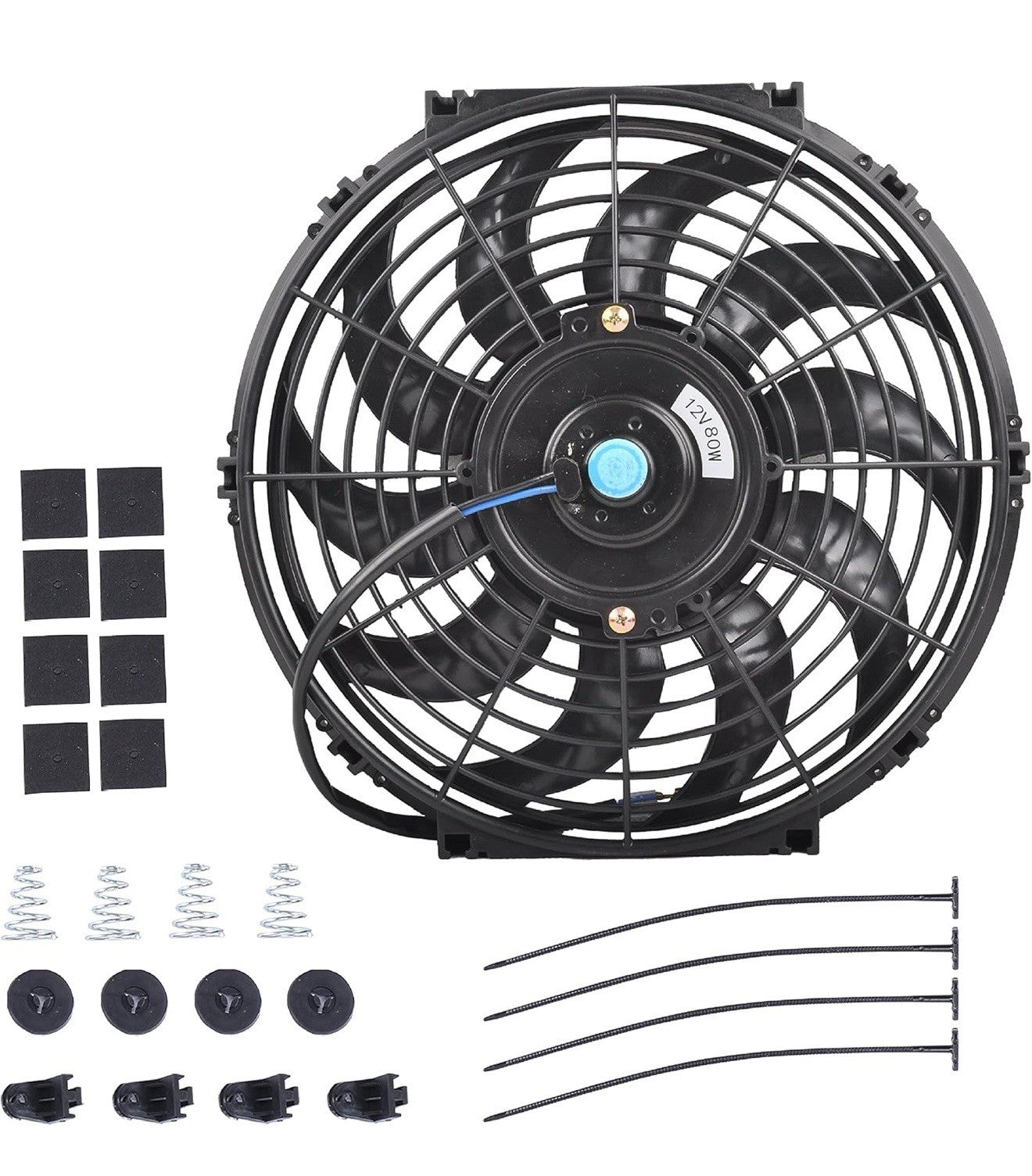 12" 12 Inch 80W 12V Universal Push / Pull Car Electric Slim Radiator Cooling Fan0