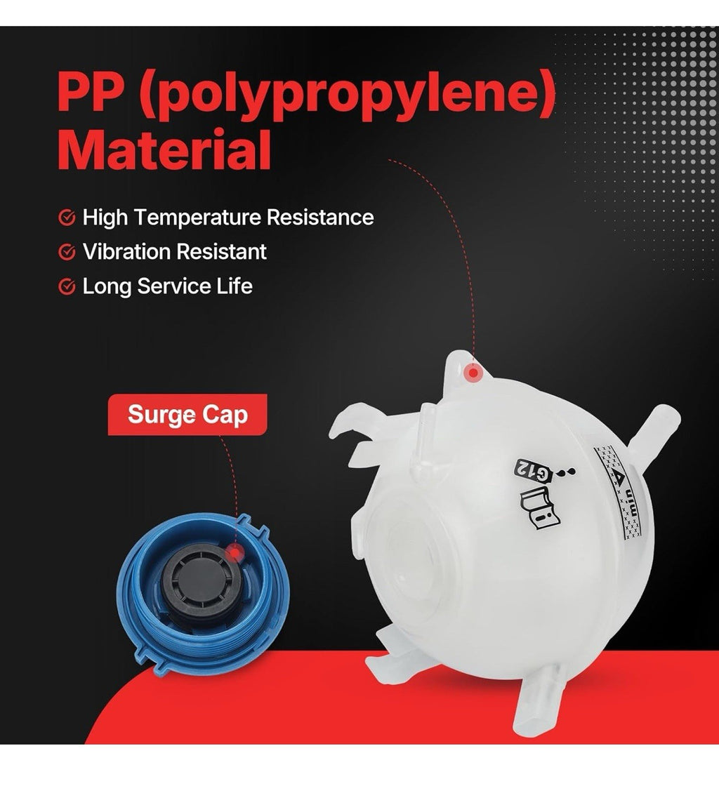 603-253 Engine Coolant Reservoir Expansion Tank with Cap for AUDI A3 Q3 TT 5