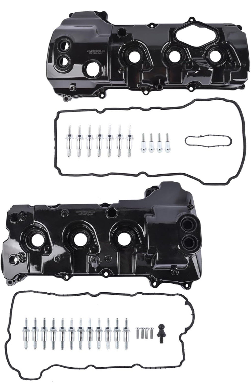 NEW 2PCS Left & Right Aluminum Engine Valve Cover w/ Gasket for 2015-2022 Ford T0