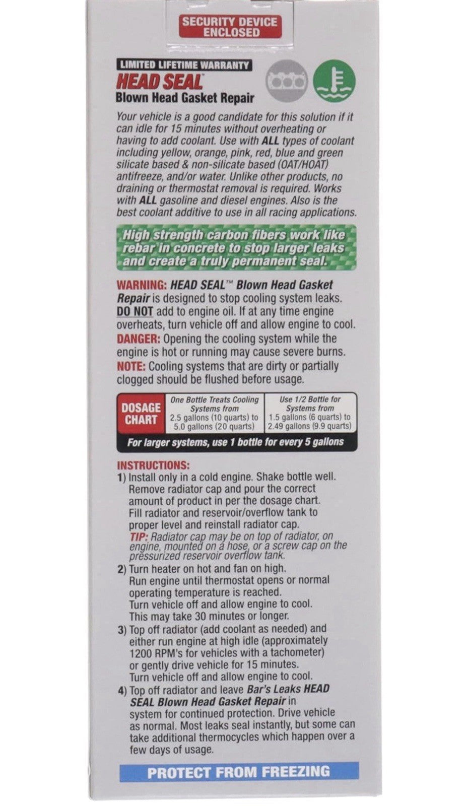 Bar's Leaks HG-1 HEAD SEAL Blown Head Gasket Repair3