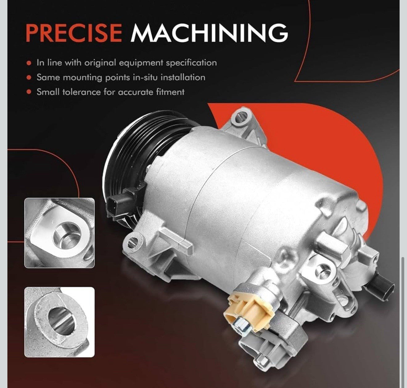 Air Conditioner AC Compressor with Clutch Compatible with Ford Escape 2013-164