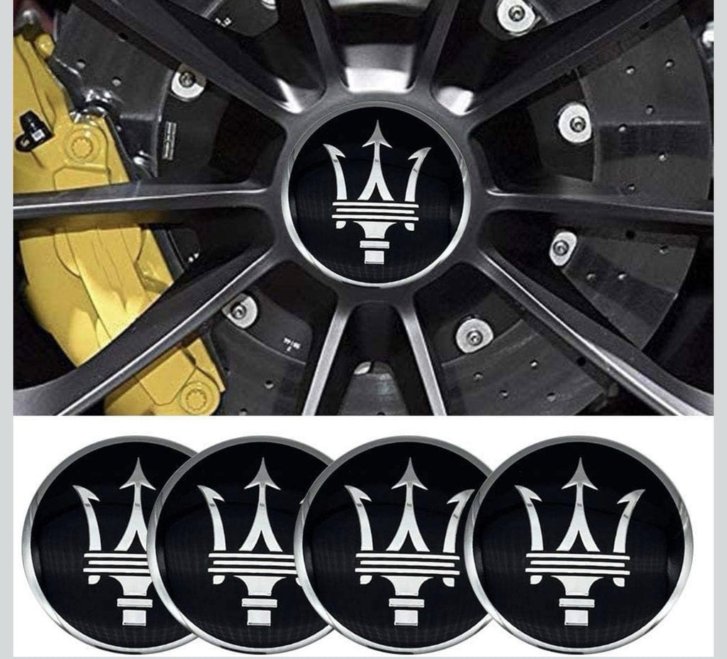4PCS fit for Maserati Wheel Center Caps,Wheel Hub Mase-Wheel-Black-Gloss0