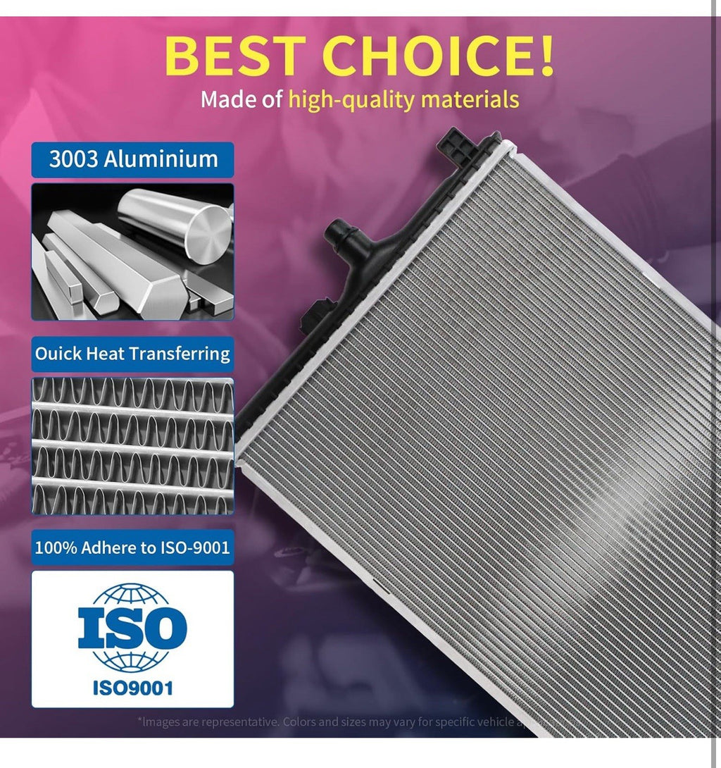 For BMW X3 Radiator 2013-2017 Plastic/Aluminum F25 28i 2.0L Turbo Gas BM30101793