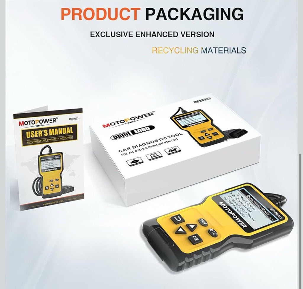 MOTOPOWER MP69033 Car OBD2 Scanner Code Reader Engine Fault Scanner CAN Diagnost3