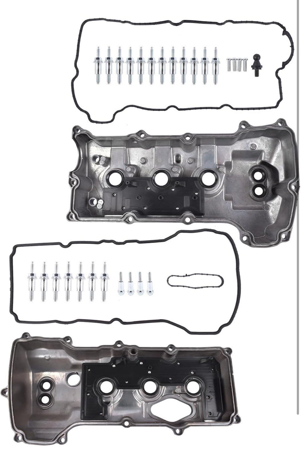 NEW 2PCS Left & Right Aluminum Engine Valve Cover w/ Gasket for 2015-2022 Ford T6