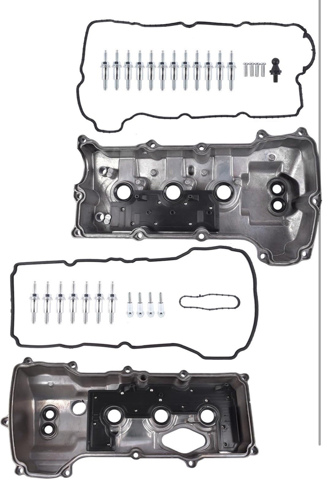 NEW 2PCS Left & Right Aluminum Engine Valve Cover w/ Gasket for 2015-2022 Ford T6