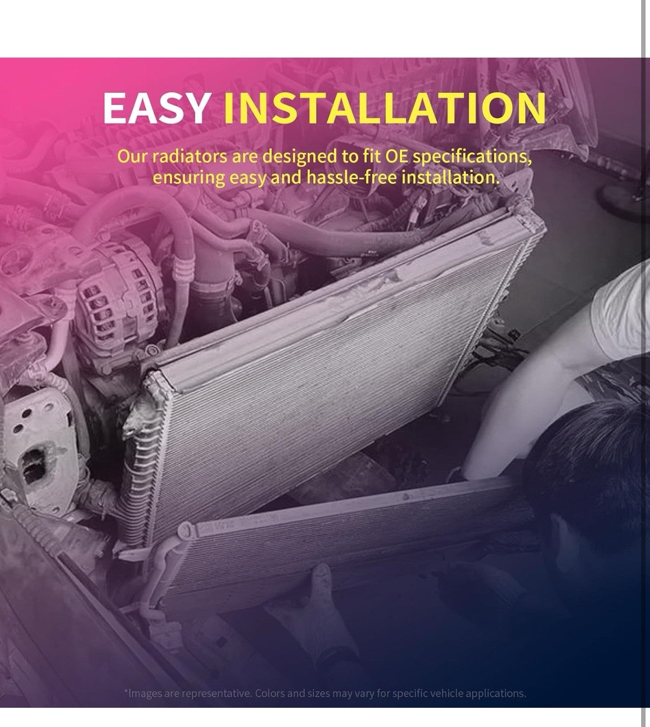 For BMW X3 Radiator 2013-2017 Plastic/Aluminum F25 28i 2.0L Turbo Gas BM30101794