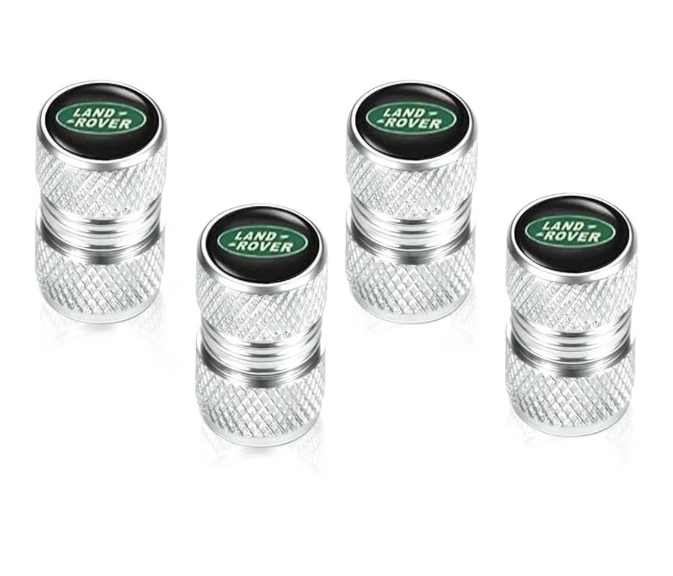 Land Rover Green Oval Tire Wheel Valve Stem Caps Set of Four0