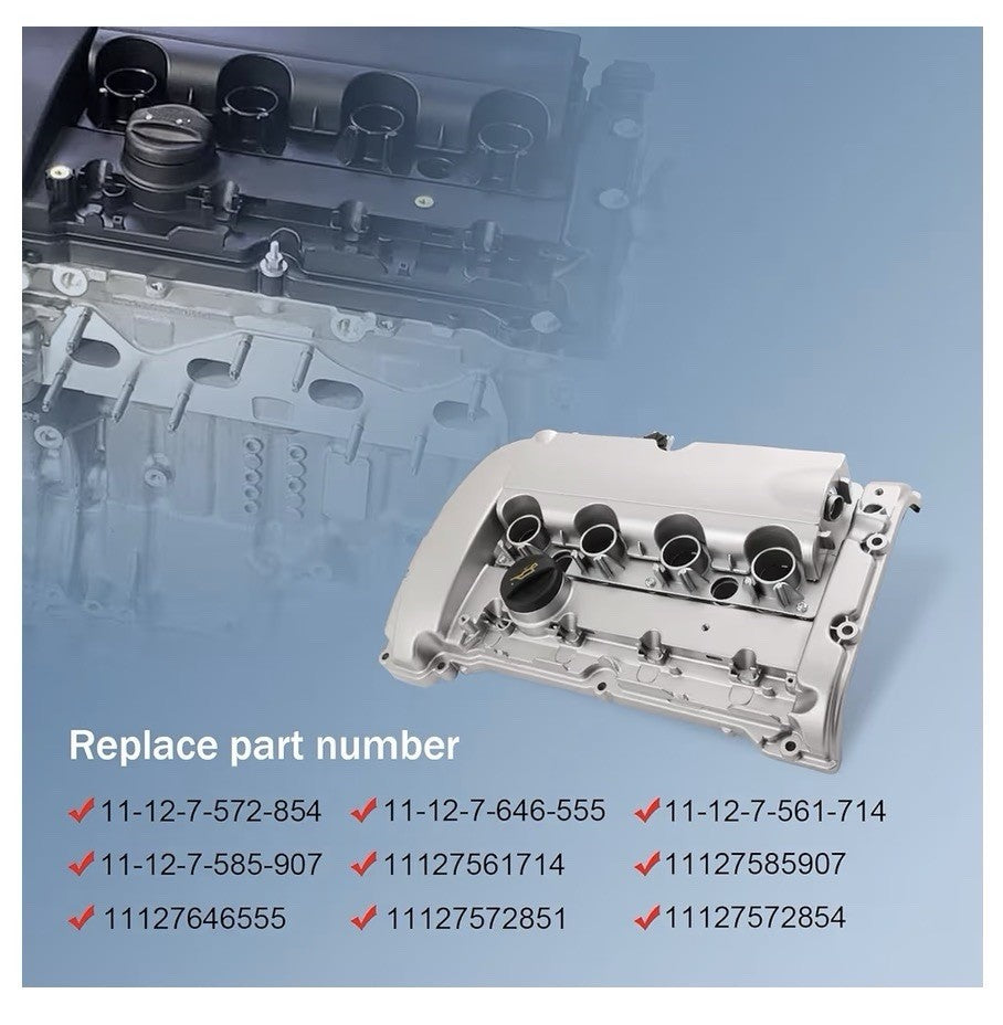 Engine Valve Cover 11127572854 is an aluminum upgrade for the Mini Cooper S JCW4