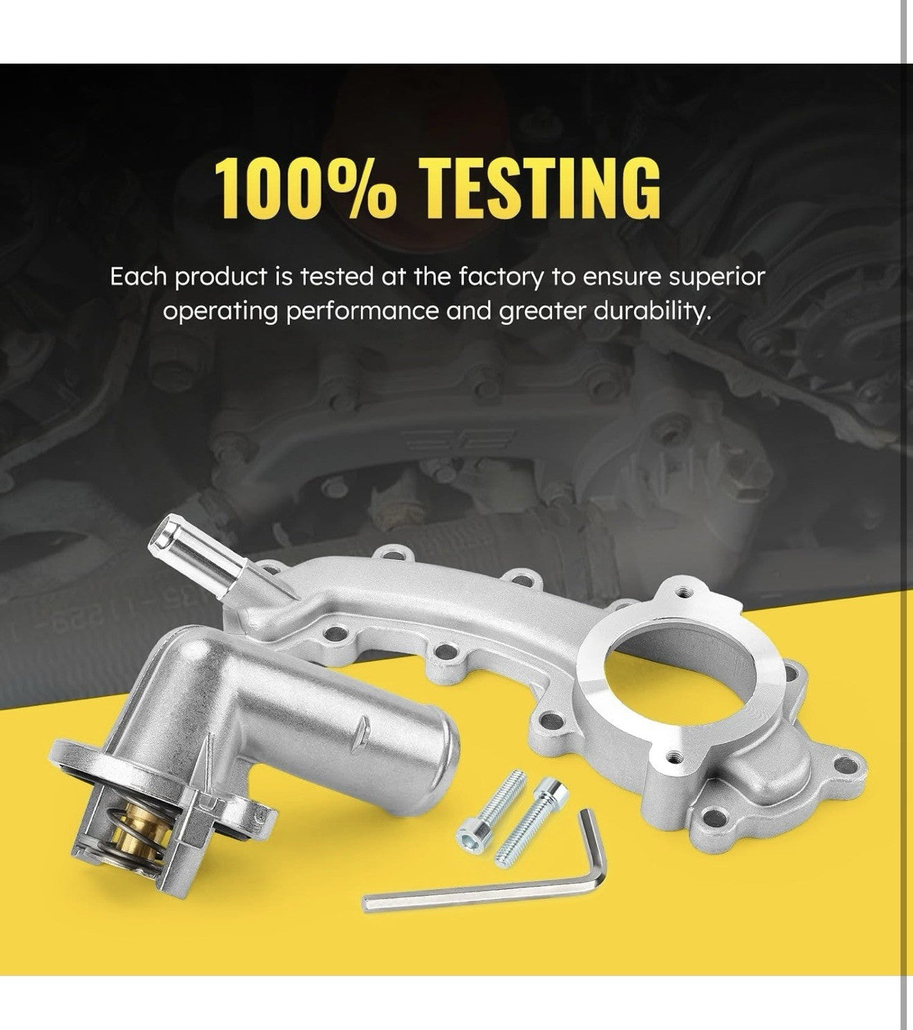 Upgrade Aluminium Thermostat Housing Replaces 5184653AF 902-3102HP 902-852 Jeep!1