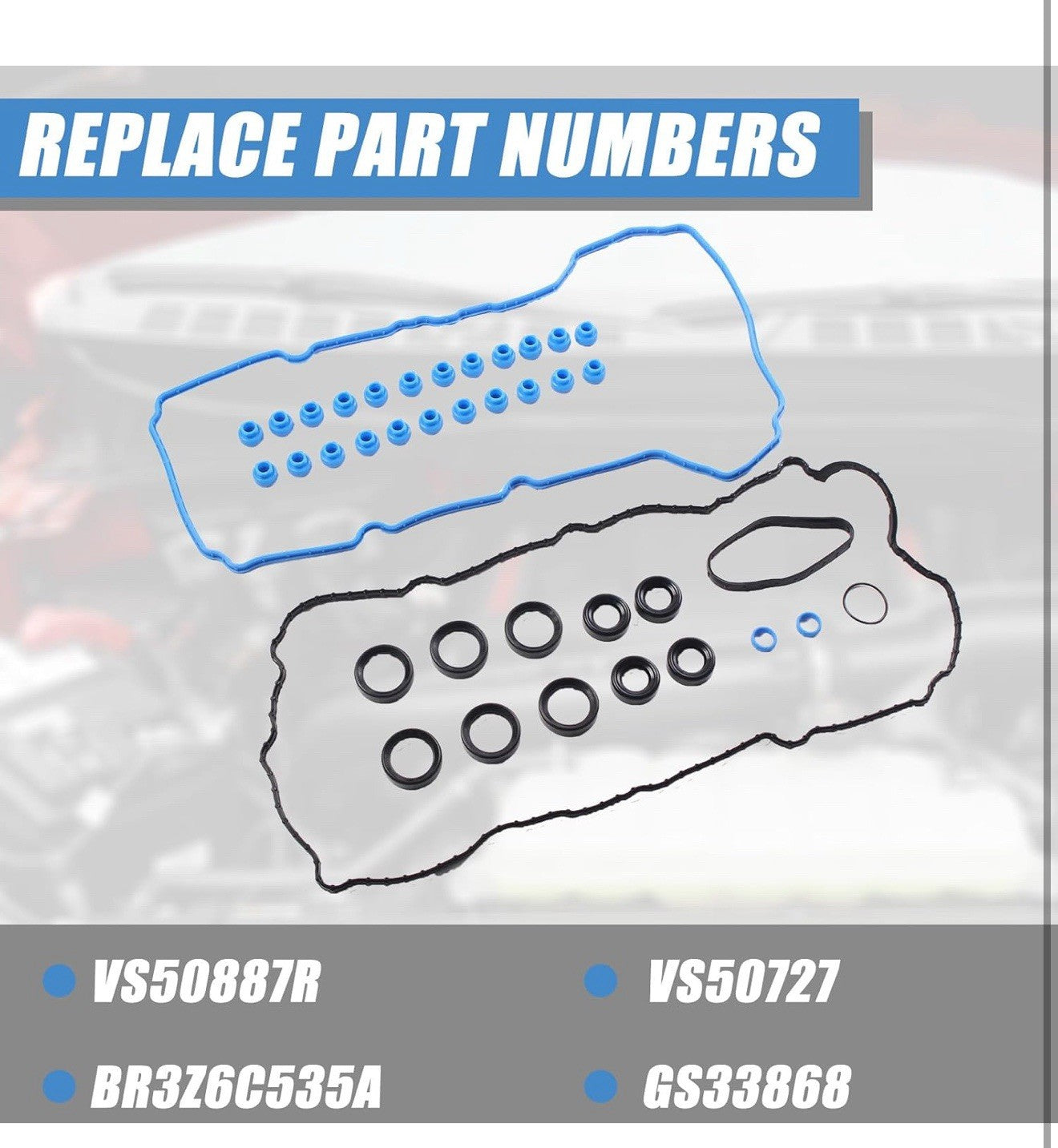 VS50887R Valve Cover Gasket for 2015-2016 Ford F-150 3.5L Ecoboost Turbo 3.5L...3