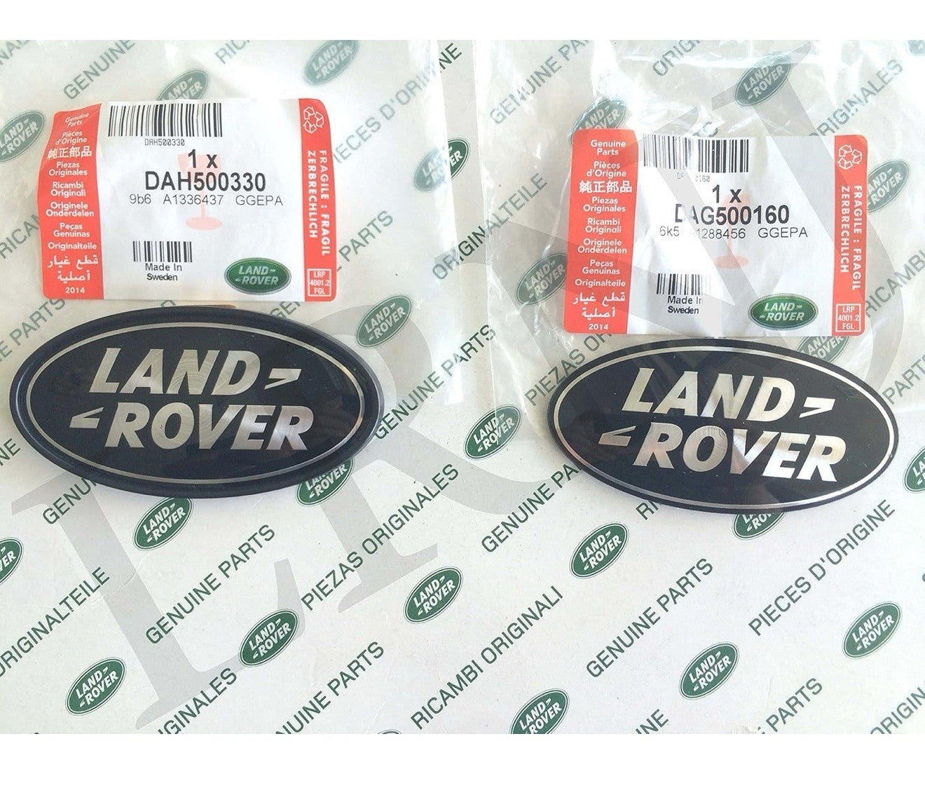 Genuine Land Rover Black Oval Front Grille Badge Emblem Range Rover Set of 20