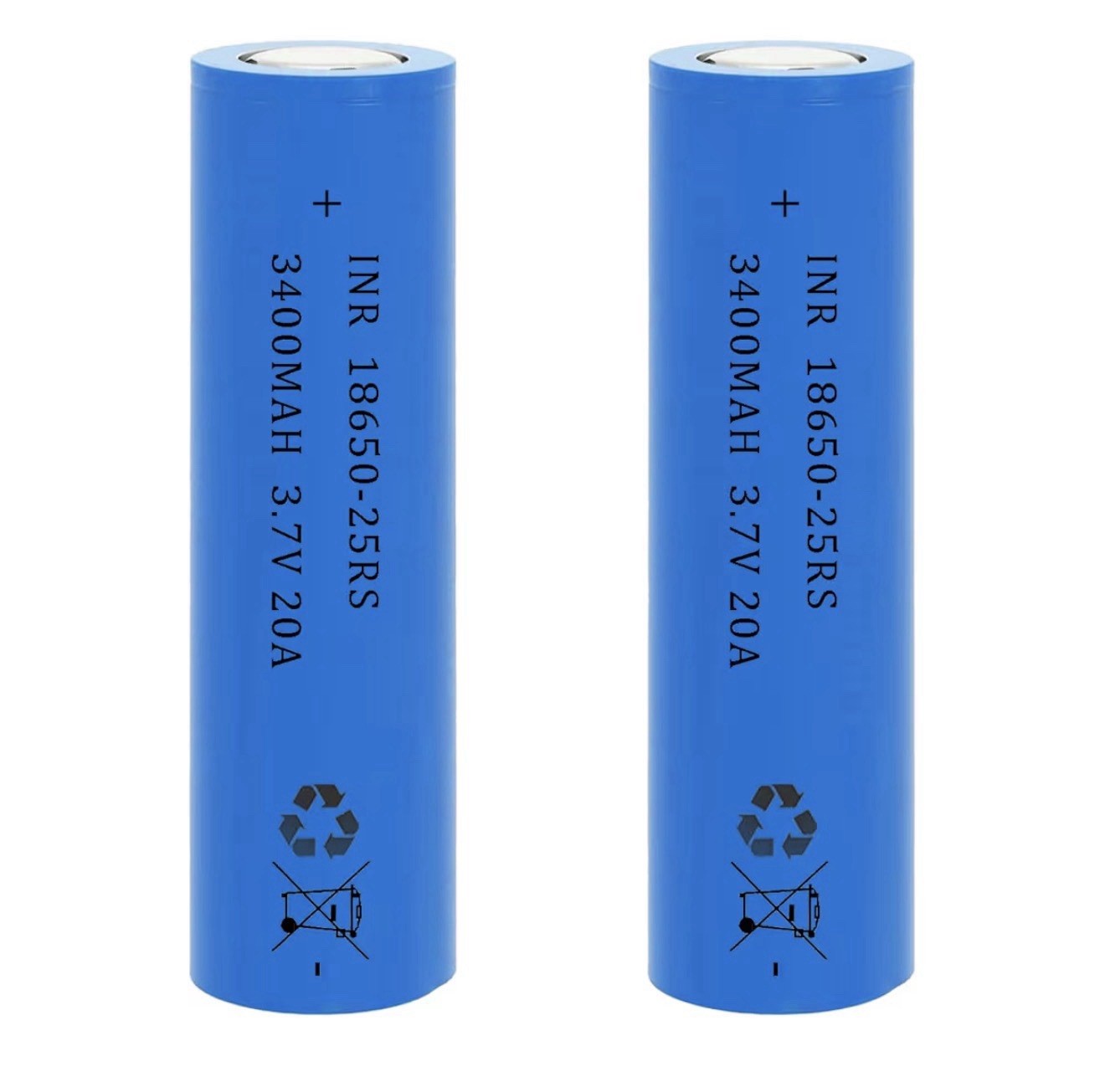 2 Packs 18650 Rechargeable Battery 3.7V 3500mAh 18650 Flat Top Battery for boxed1