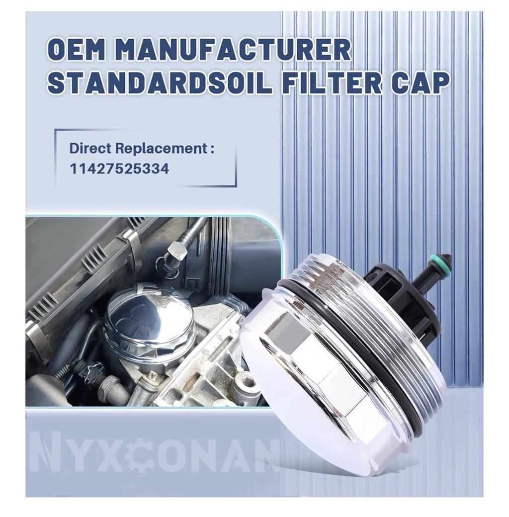 Aluminium Oil Filter Housing Cover Cap Compatible With BMW Upgrade3