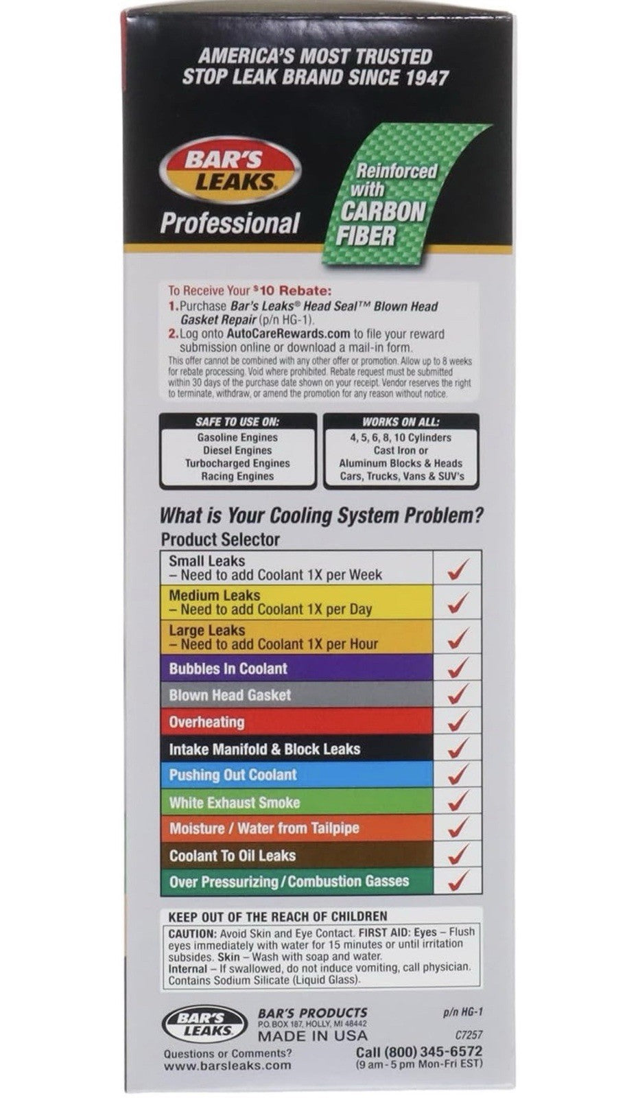 Bar's Leaks HG-1 HEAD SEAL Blown Head Gasket Repair4