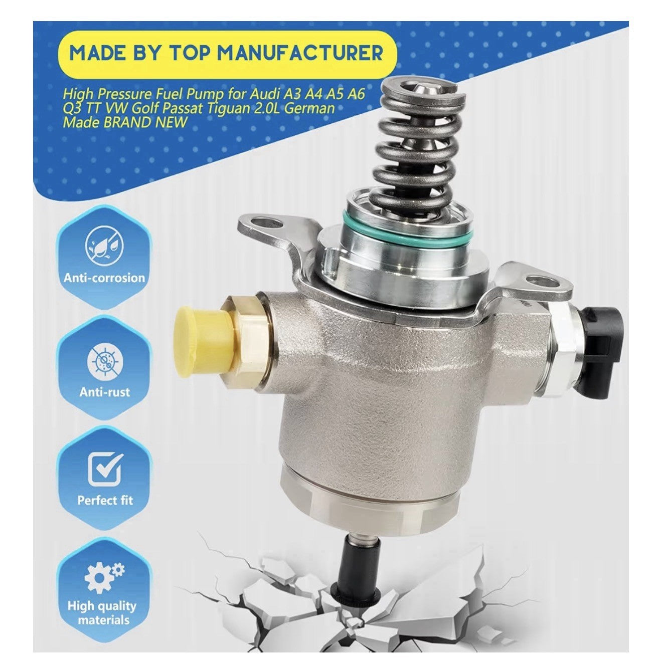 High Pressure Fuel Pump for Audi A4 A5 A6 Q5 TT 2009-2017 06J127025L 06J127025K5