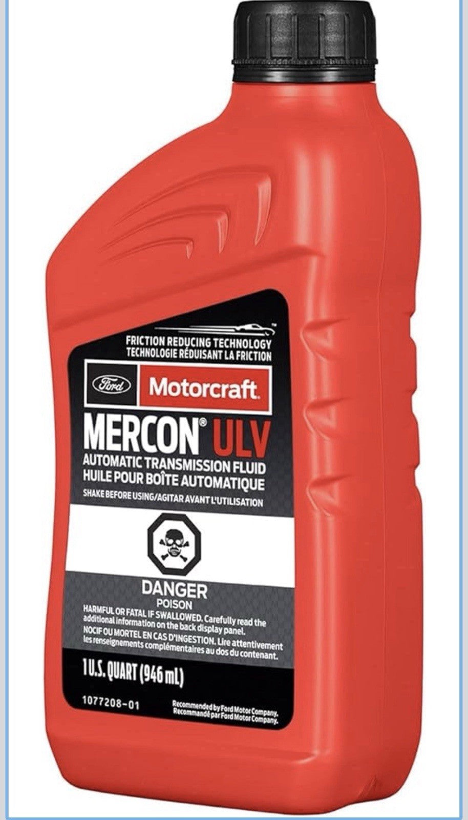 Mercon Ultra Low Viscosity Fluid Automatic Transmission Fluid for 2017 F-1500