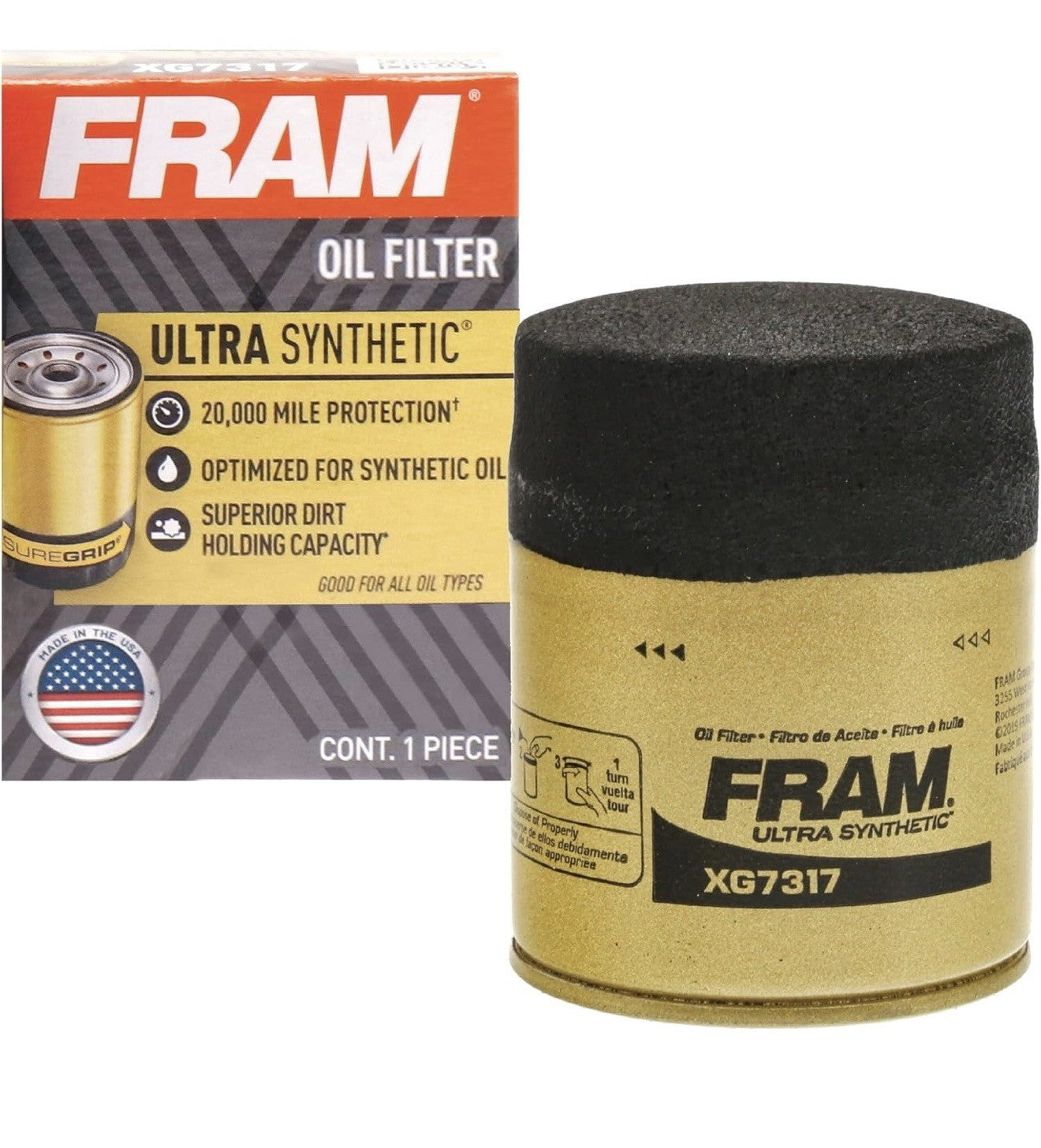 FRAM Ultra Synthetic XG7317 20K Mile Change Automotive Replacement Engine Oil0