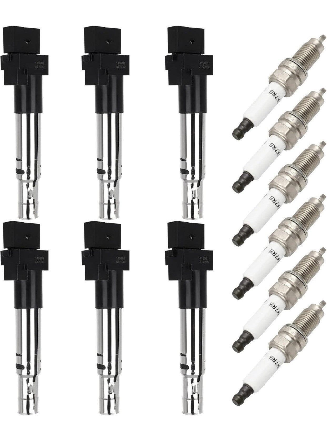 6 ignition coils with 6 iridium Spark Plugs for Porsche 2003-2011 Cayenne 3.67