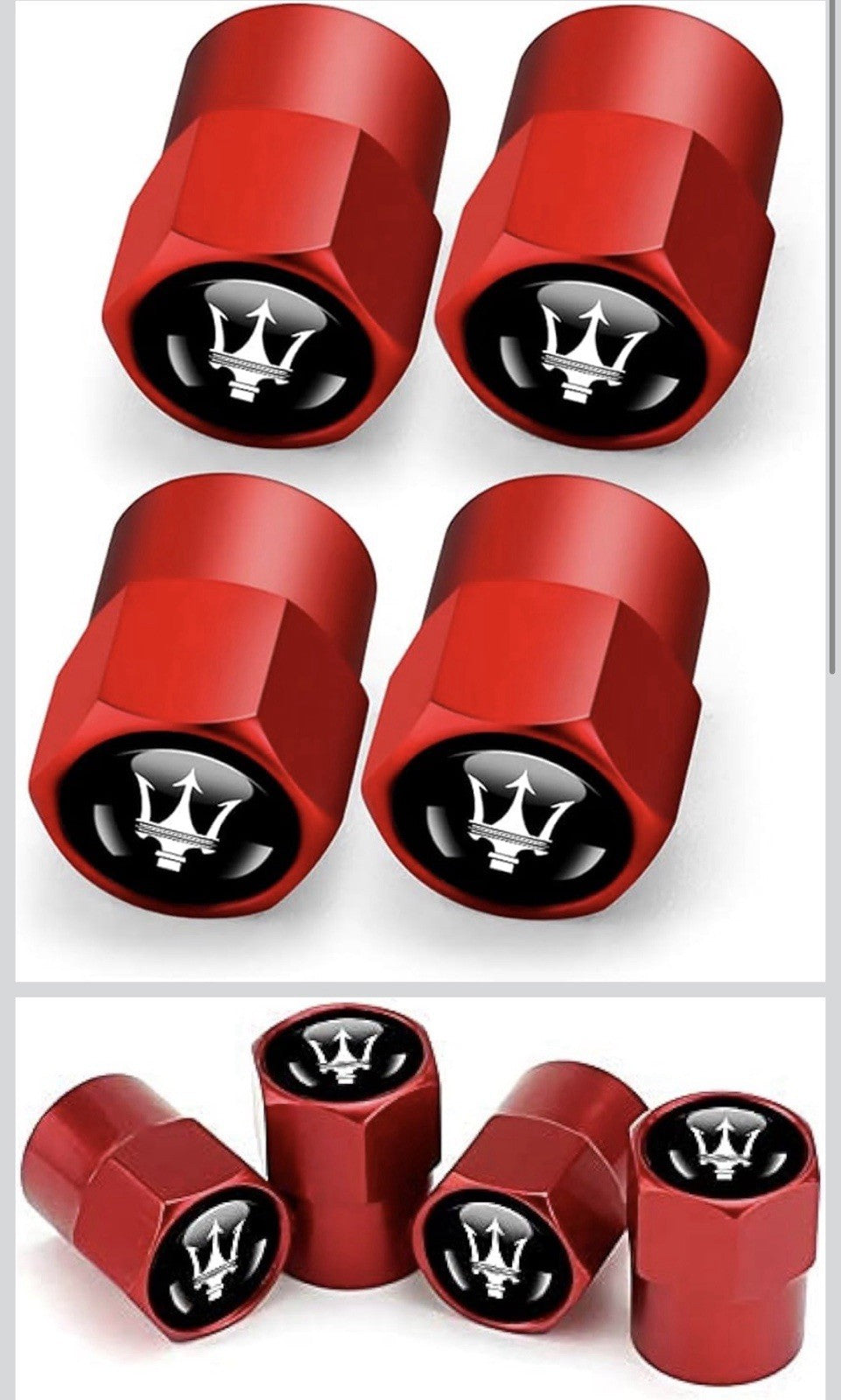 Premium Red For Maserati Valve Stem Caps 4 Pack FREE USA SHIPPING1