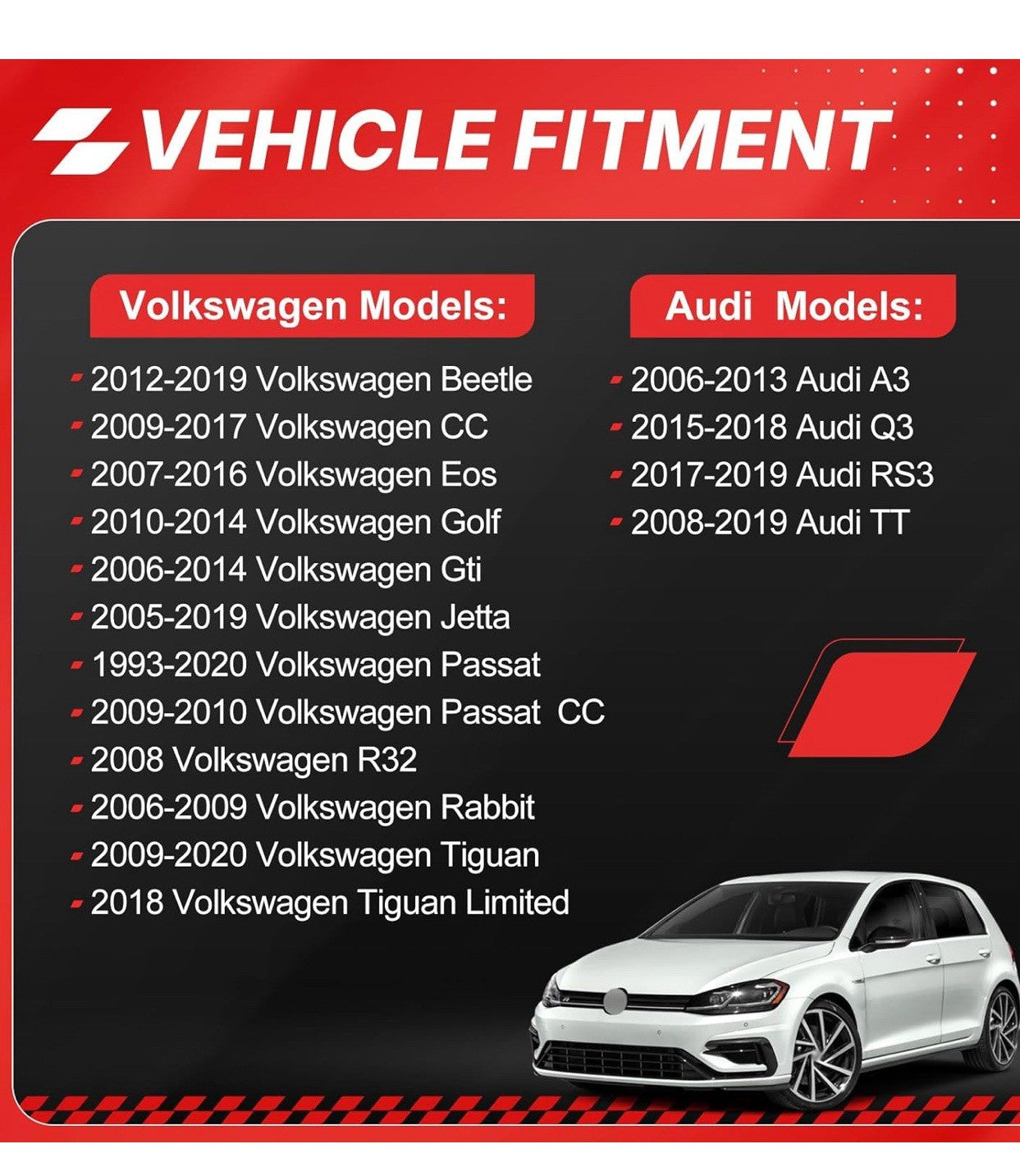 603-253 Engine Coolant Reservoir Expansion Tank with Cap for AUDI A3 Q3 TT 2