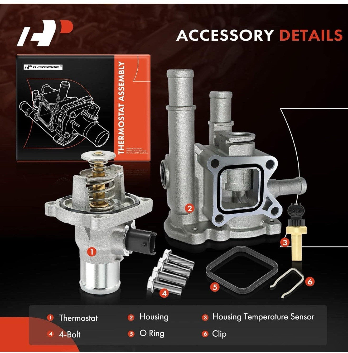 Upgrade Aluminium Thermostat Housing Assembly W/Sensors for Chevrolet Cruze 2...2