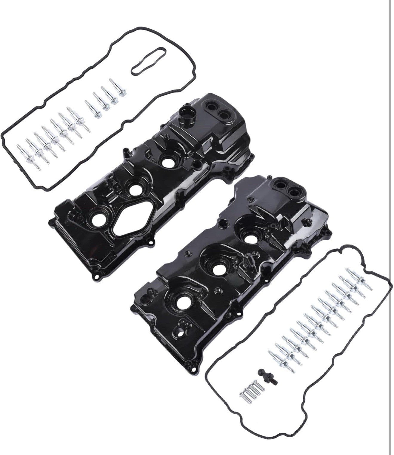 NEW 2PCS Left & Right Aluminum Engine Valve Cover w/ Gasket for 2015-2022 Ford T1